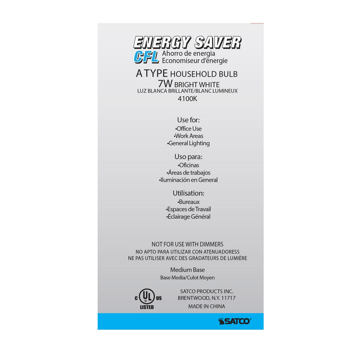 Satco S7282 Light Bulb, White