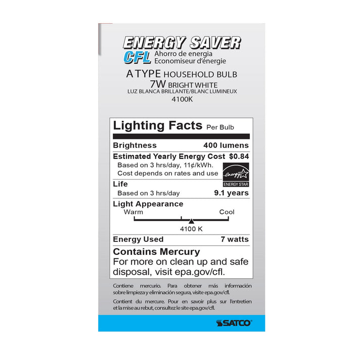Satco S7282 Light Bulb, White