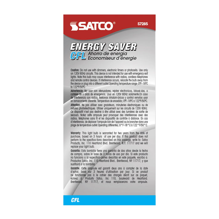 Satco S7285 Light Bulb, White