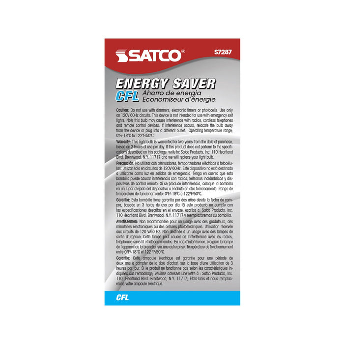 Satco S7287 Light Bulb, White