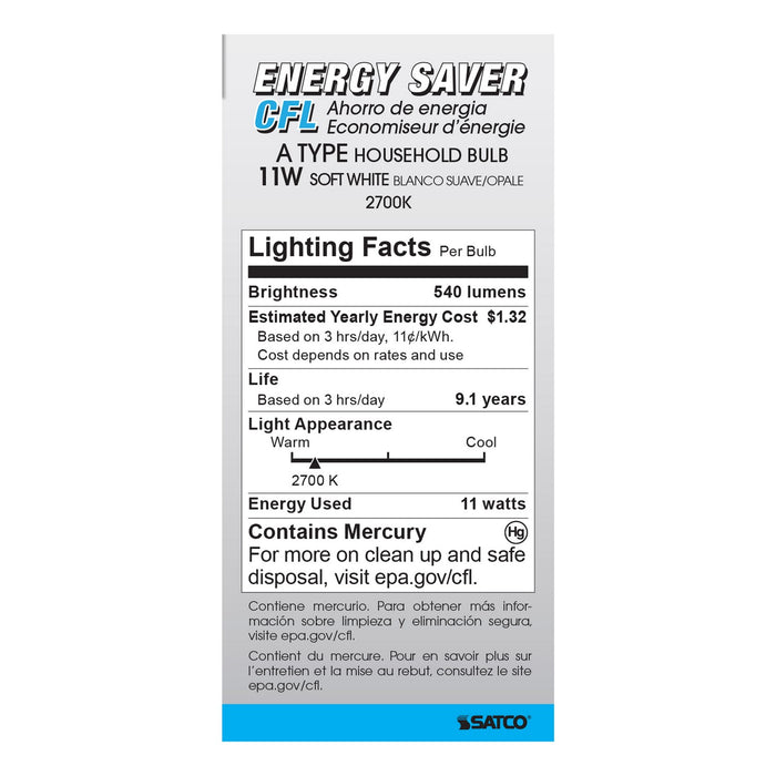 Satco S7287 Light Bulb, White