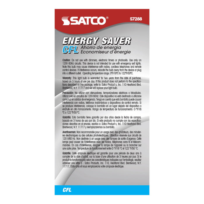 Satco S7288 Light Bulb, White