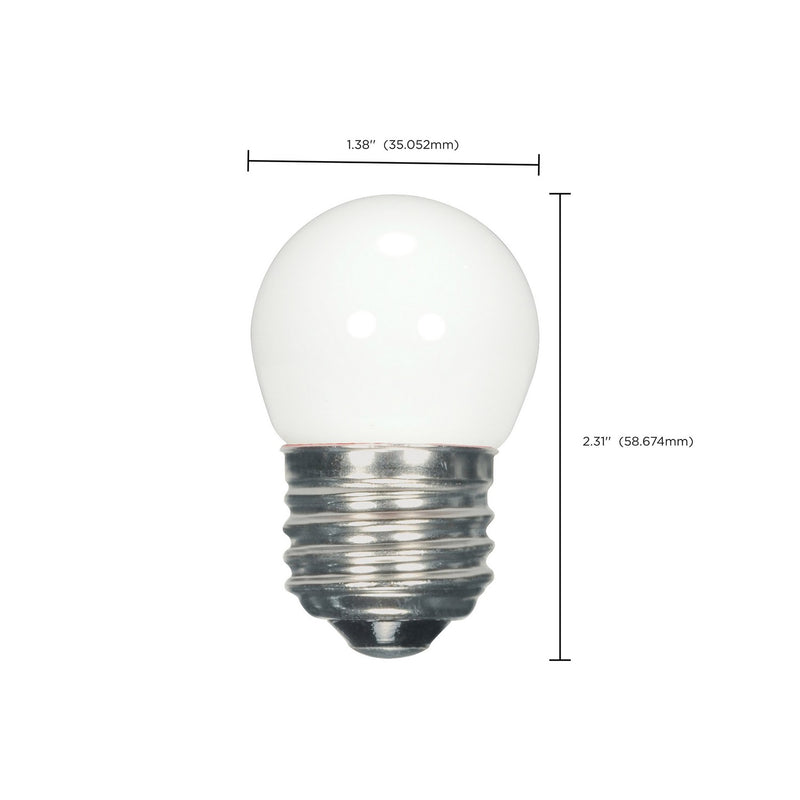 Satco S9161 Light Bulb, Coated White