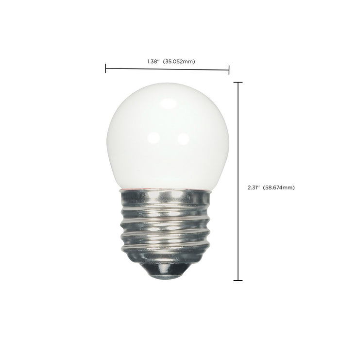Satco S9161 Light Bulb, Coated White