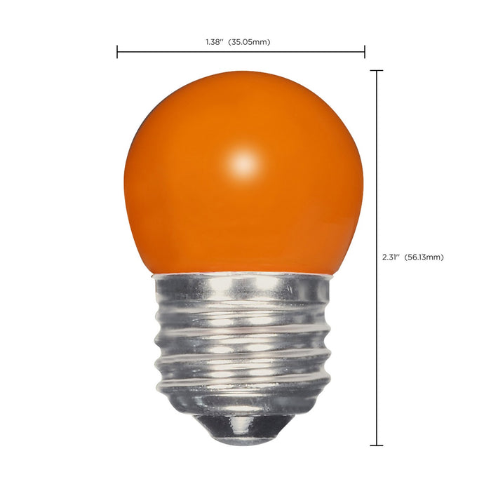 Satco S9164 Light Bulb, Ceramic Orange