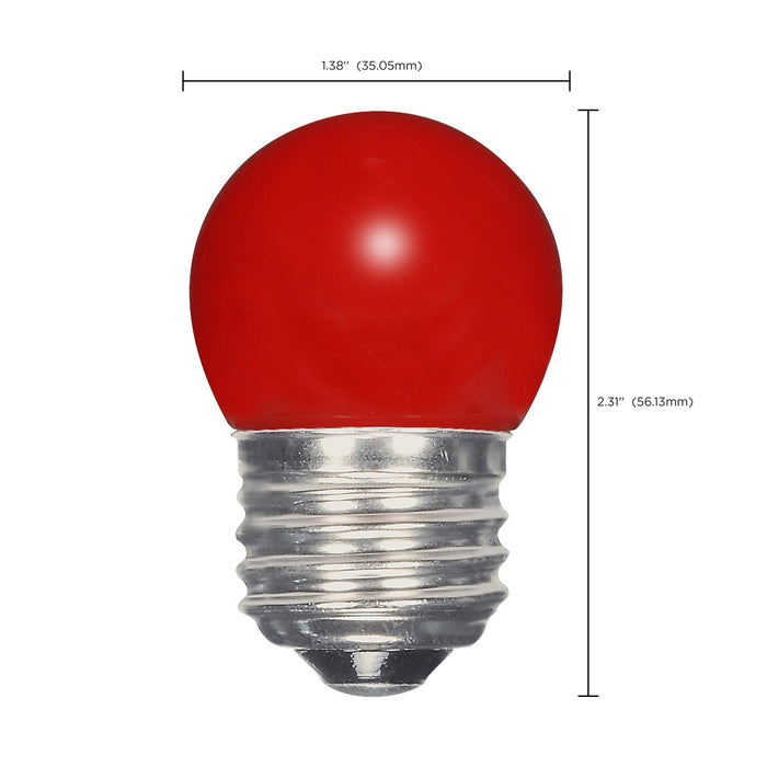 Satco S9165 Light Bulb, Ceramic Red