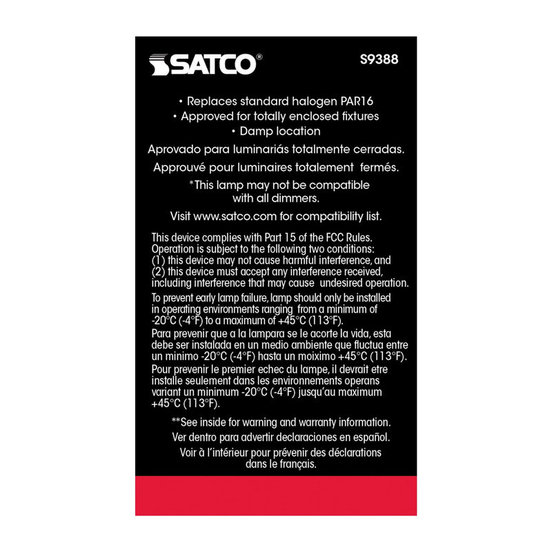 Satco S9388 Light Bulb, Clear