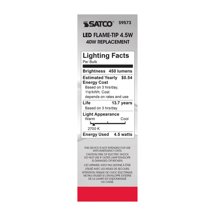 Satco S9573 Light Bulb, Clear