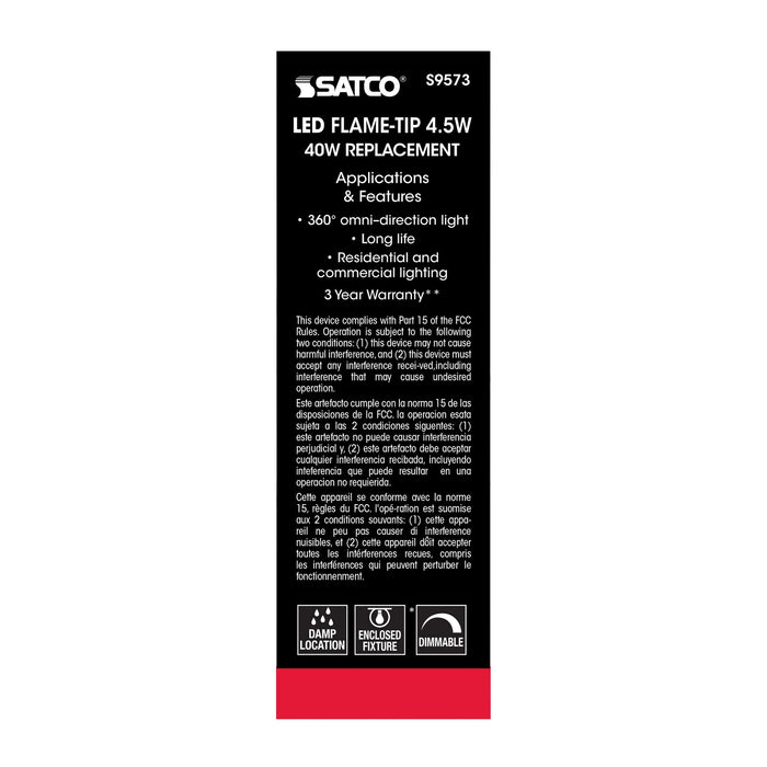 Satco S9573 Light Bulb, Clear