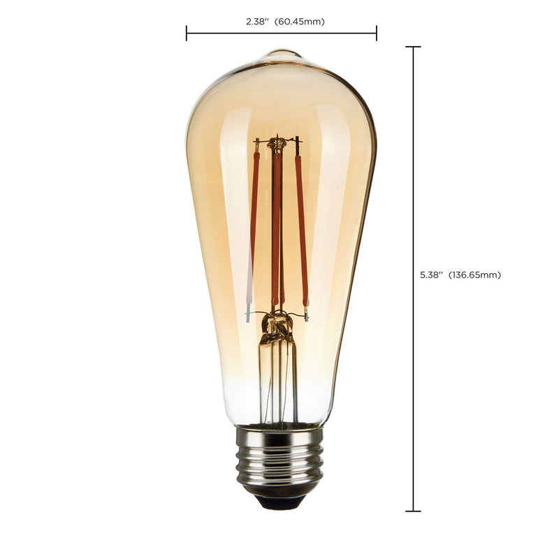Satco S9577 Light Bulb, Transparent Amber