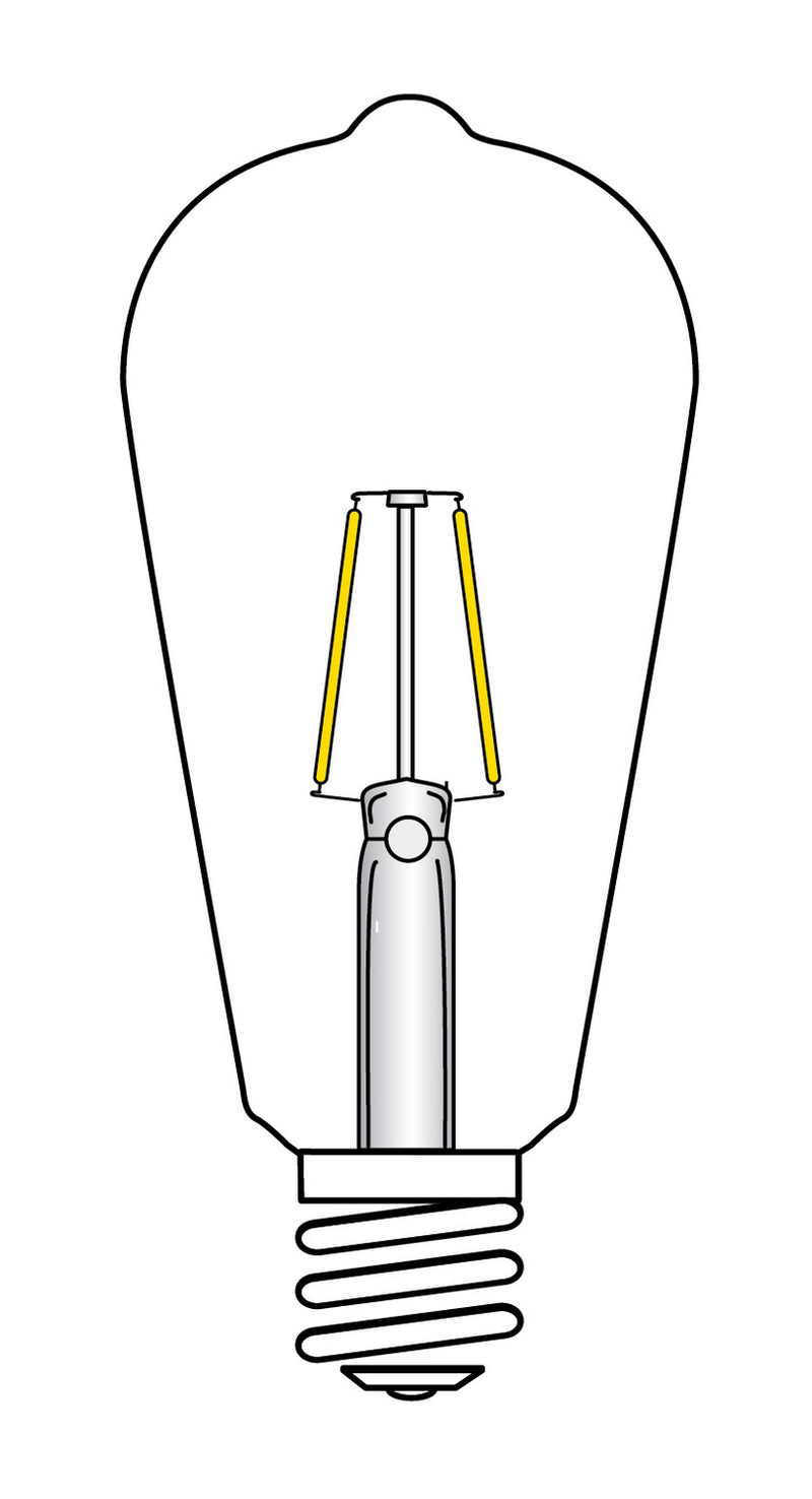 Satco S9579 Light Bulb, Transparent Amber
