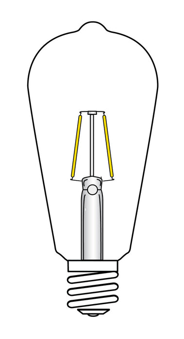 Satco S9579 Light Bulb, Transparent Amber