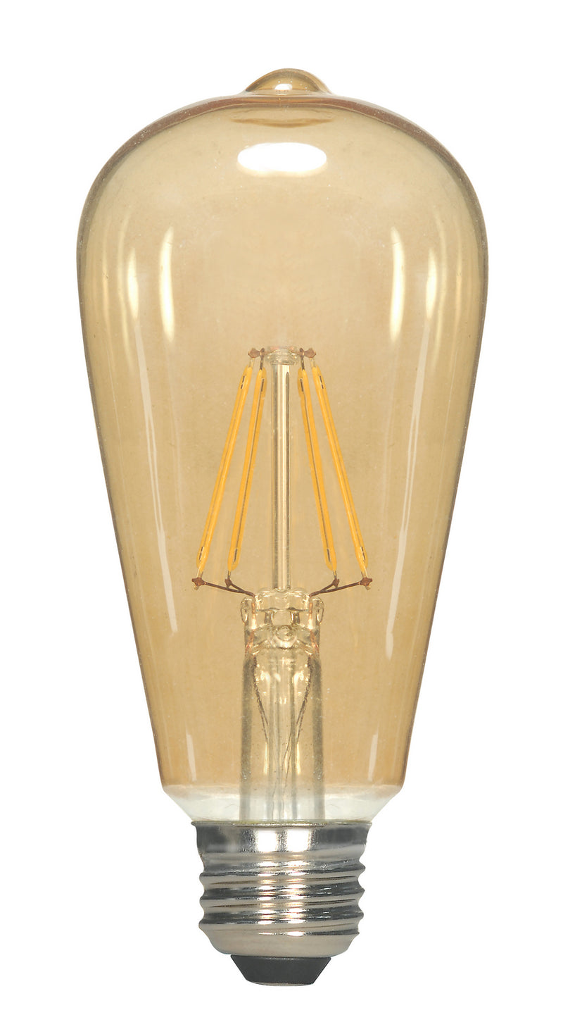 Satco S9579 Light Bulb, Transparent Amber