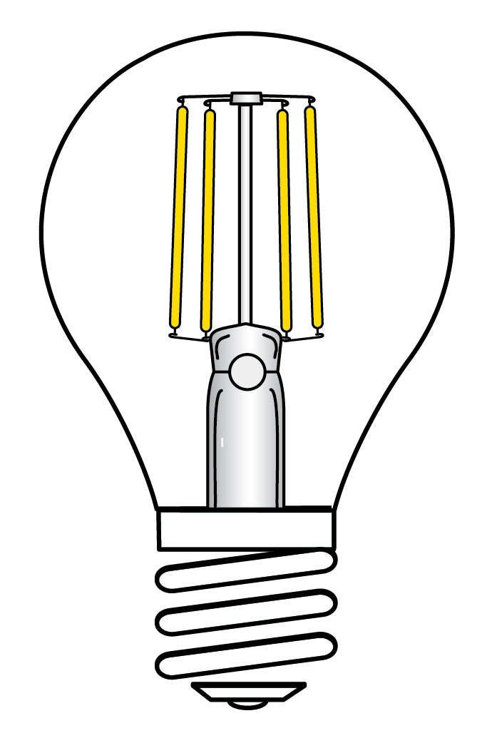 Satco S9583 Light Bulb, Transparent Amber