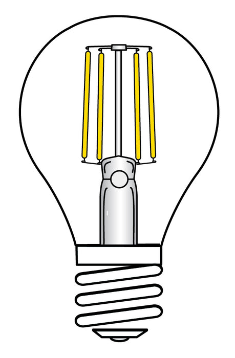 Satco S9583 Light Bulb, Transparent Amber
