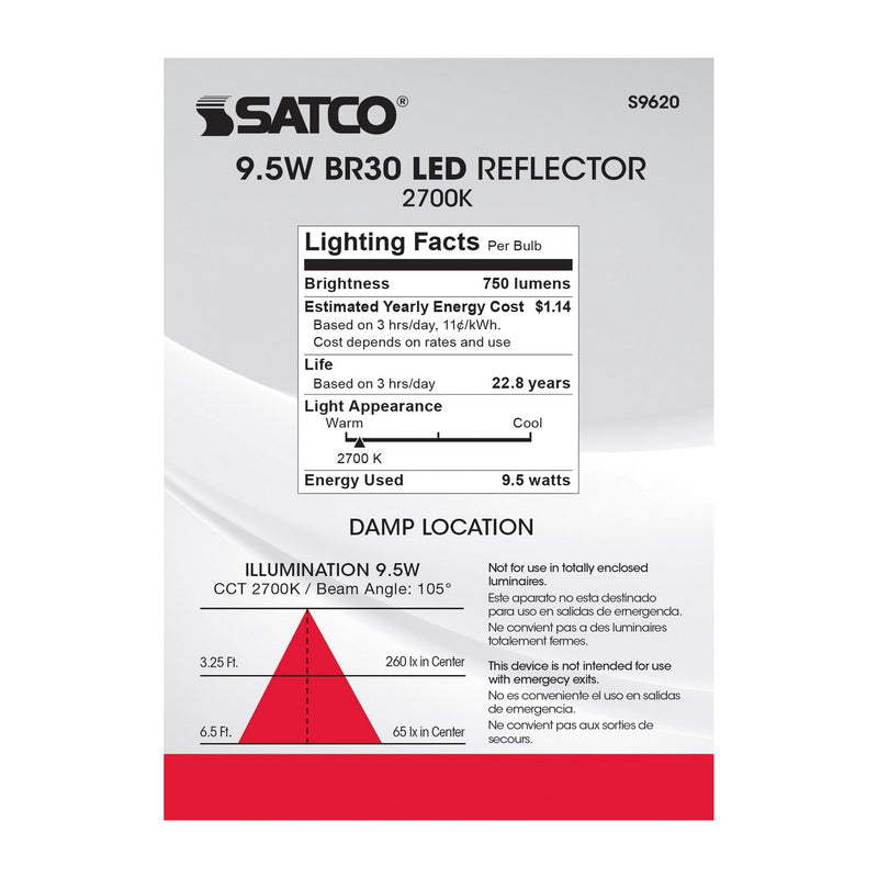 Satco S9620 Light Bulb, Frost