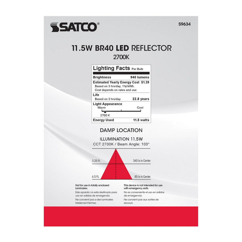 Satco S9634 Light Bulb, Frost