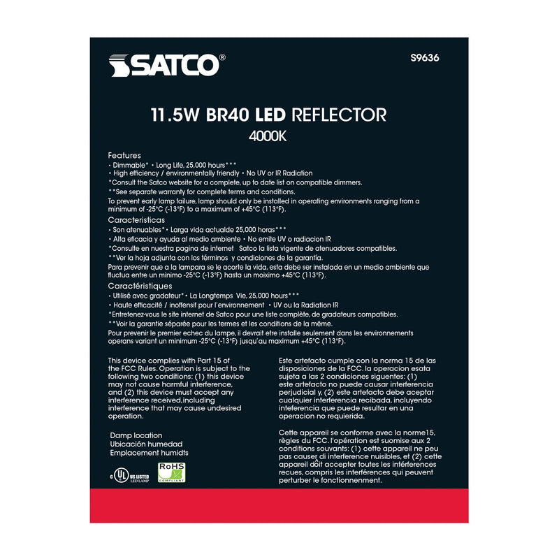 Satco S9636 Light Bulb, Frost