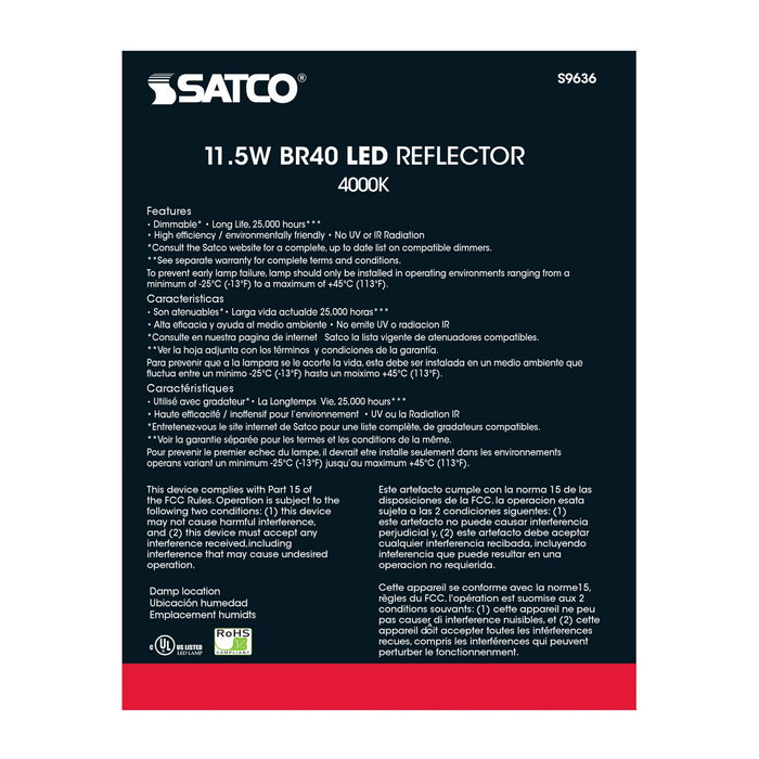 Satco S9636 Light Bulb, Frost
