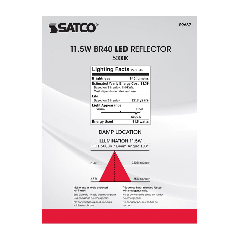 Satco S9637 Light Bulb, Frost