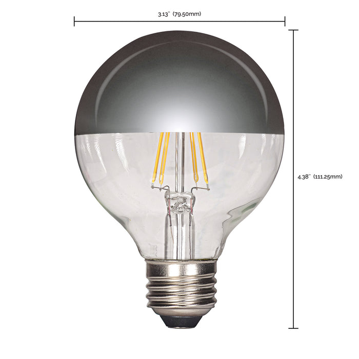 Satco S9828 Light Bulb, Silver Crown