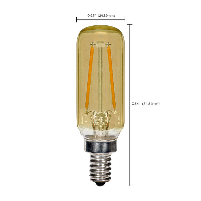 Satco S9873 Light Bulb, Transparent Amber