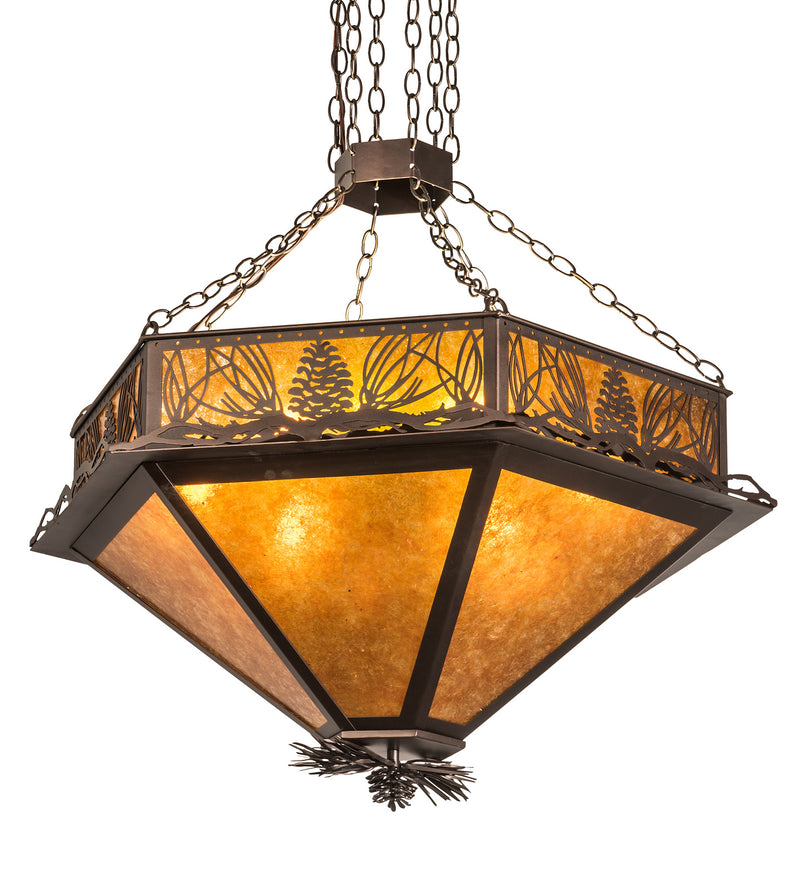 Meyda Tiffany 193527 12 Light Inverted Pendant, Mahogany Bronze