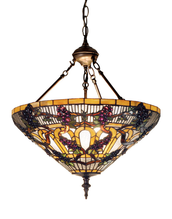 Meyda Tiffany 19512 Three Light Pendant, Timeless Bronze