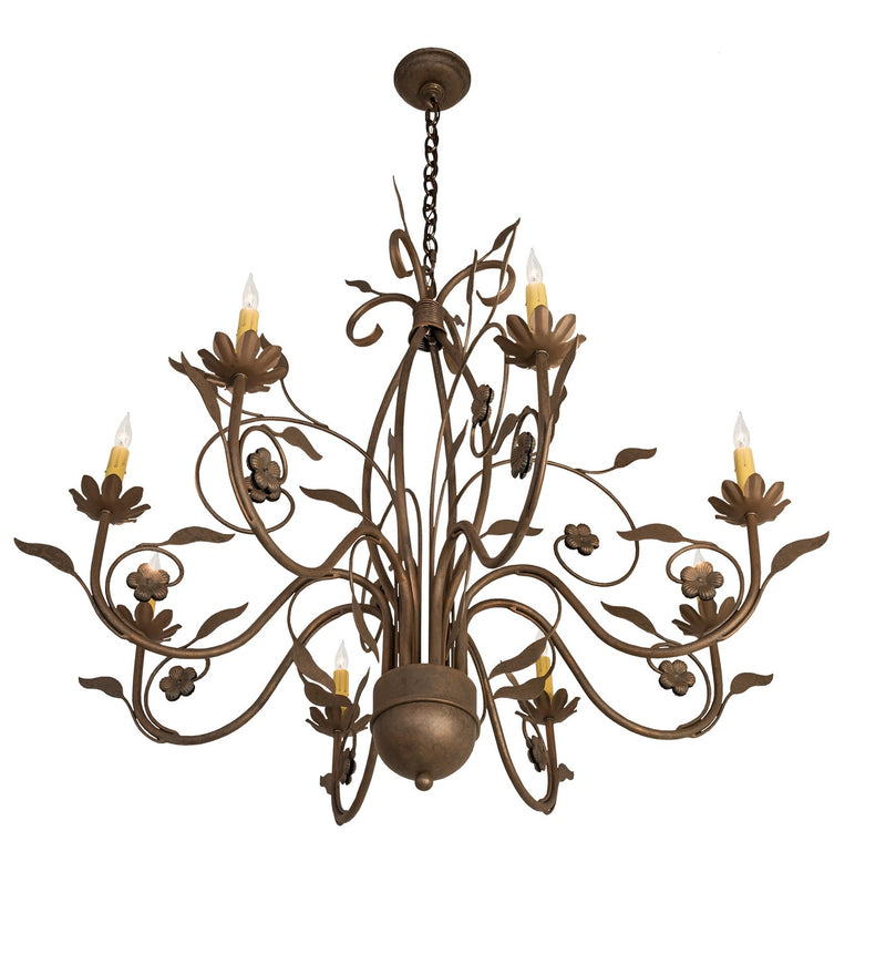 Meyda Tiffany 195821 Eight Light Chandelier, Antique Rust