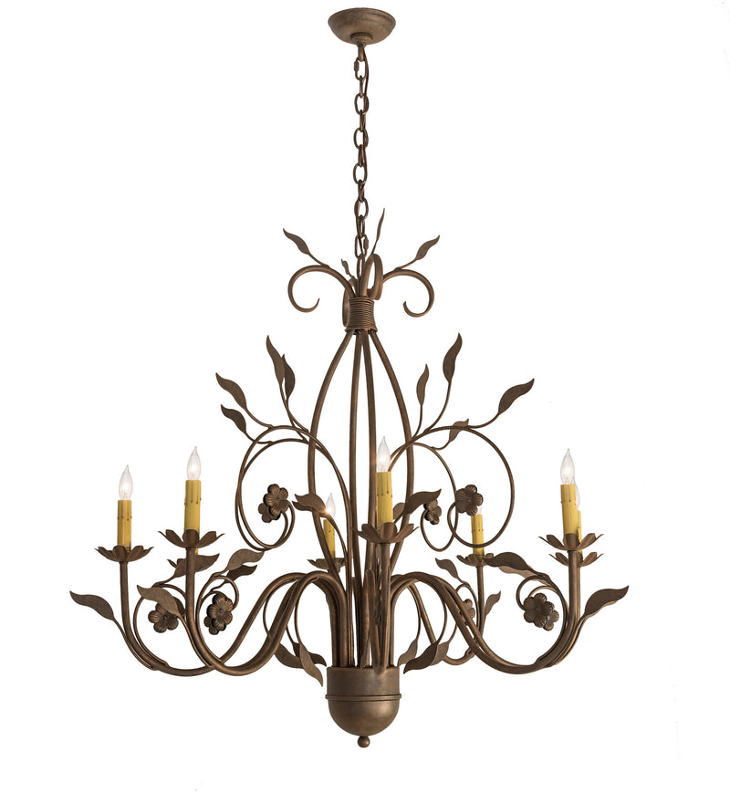 Meyda Tiffany 195821 Eight Light Chandelier, Antique Rust