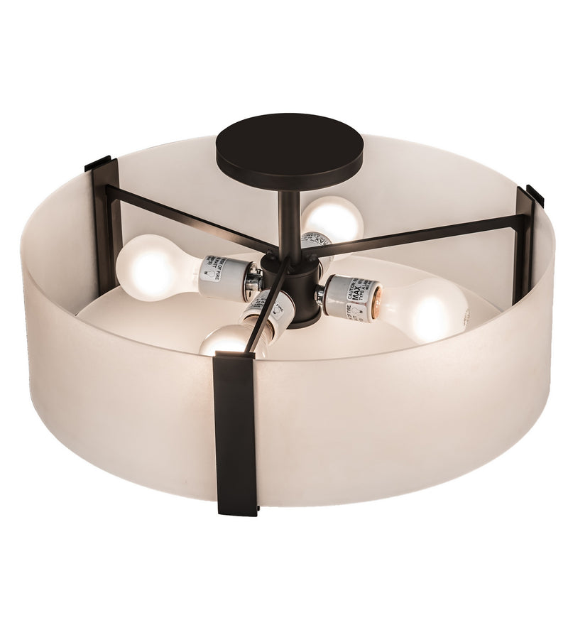 Meyda Tiffany 196134 Four Light Flushmount, Oil Rubbed Bronze