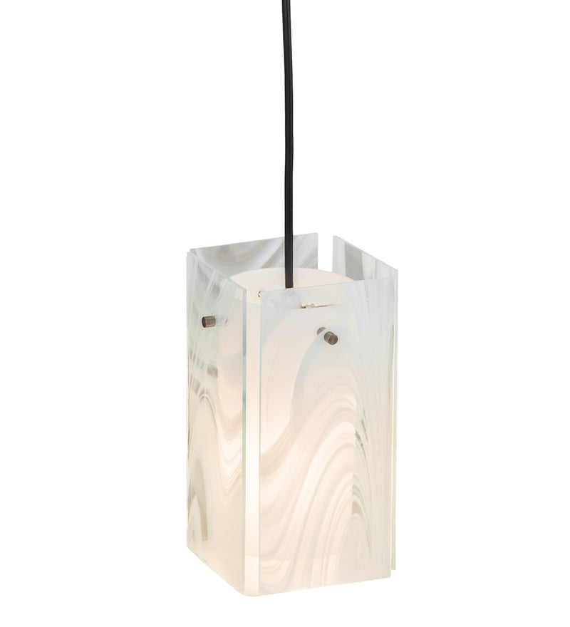 Meyda Tiffany 196654 One Light Mini Pendant, Black Metal