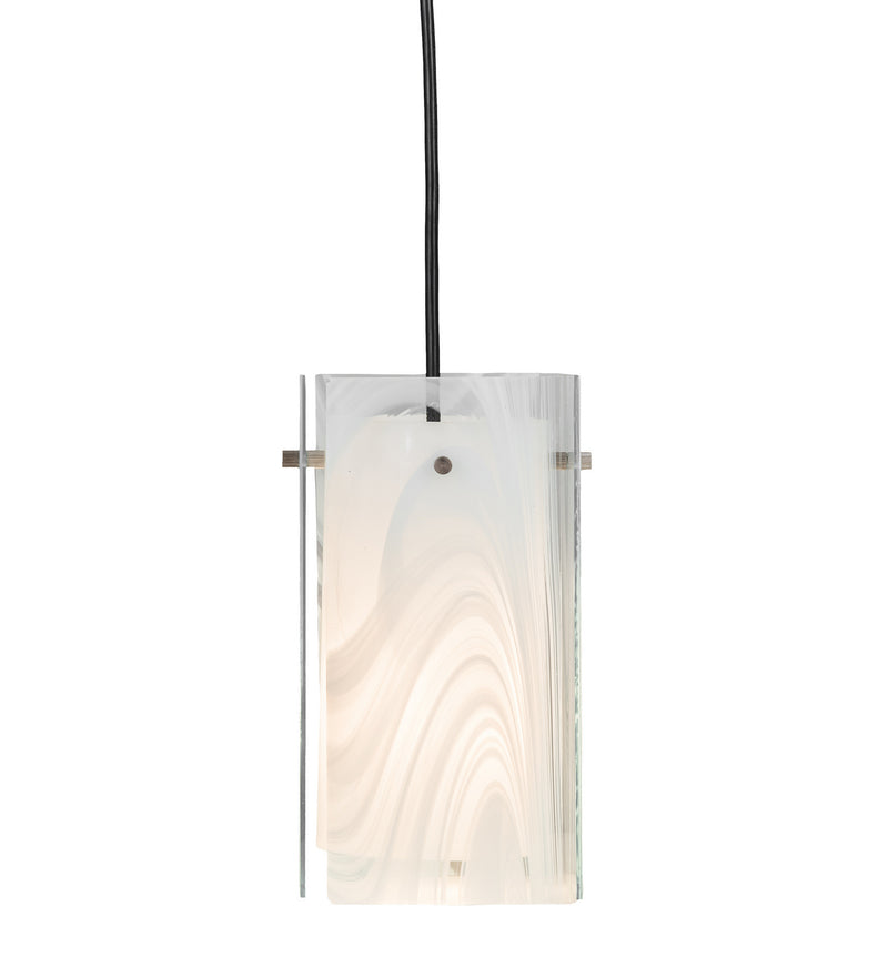 Meyda Tiffany 196654 One Light Mini Pendant, Black Metal