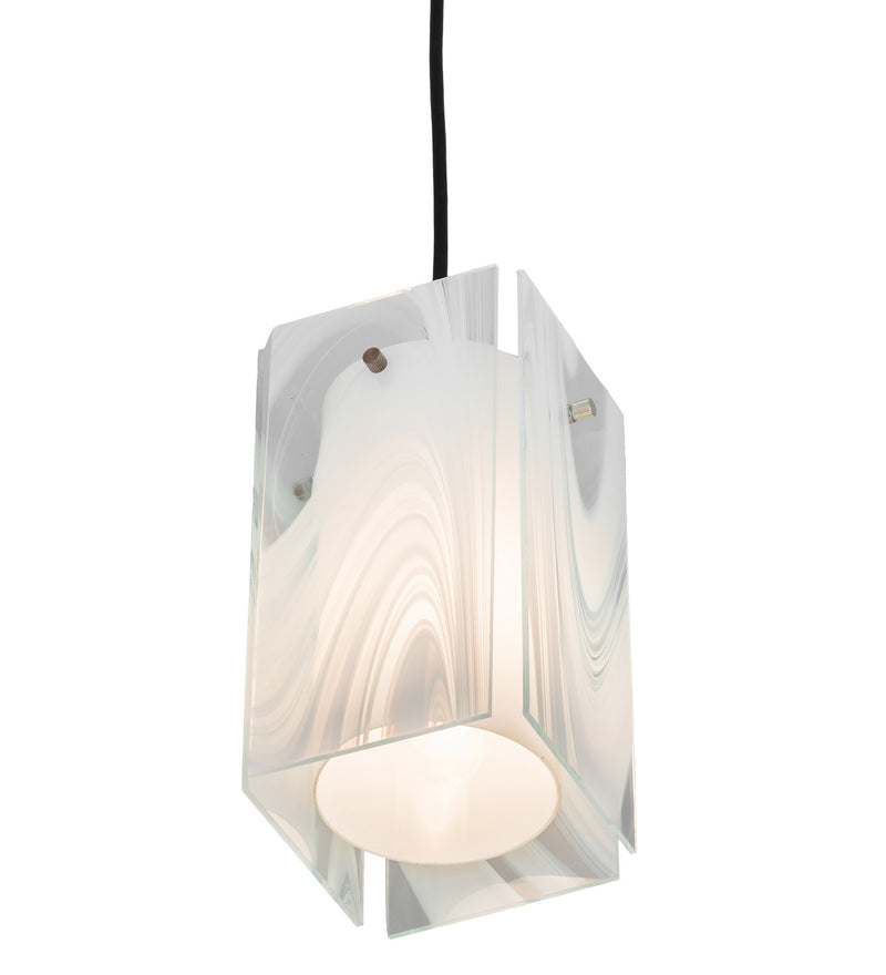 Meyda Tiffany 196654 One Light Mini Pendant, Black Metal