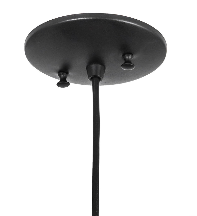 Meyda Tiffany 196654 One Light Mini Pendant, Black Metal