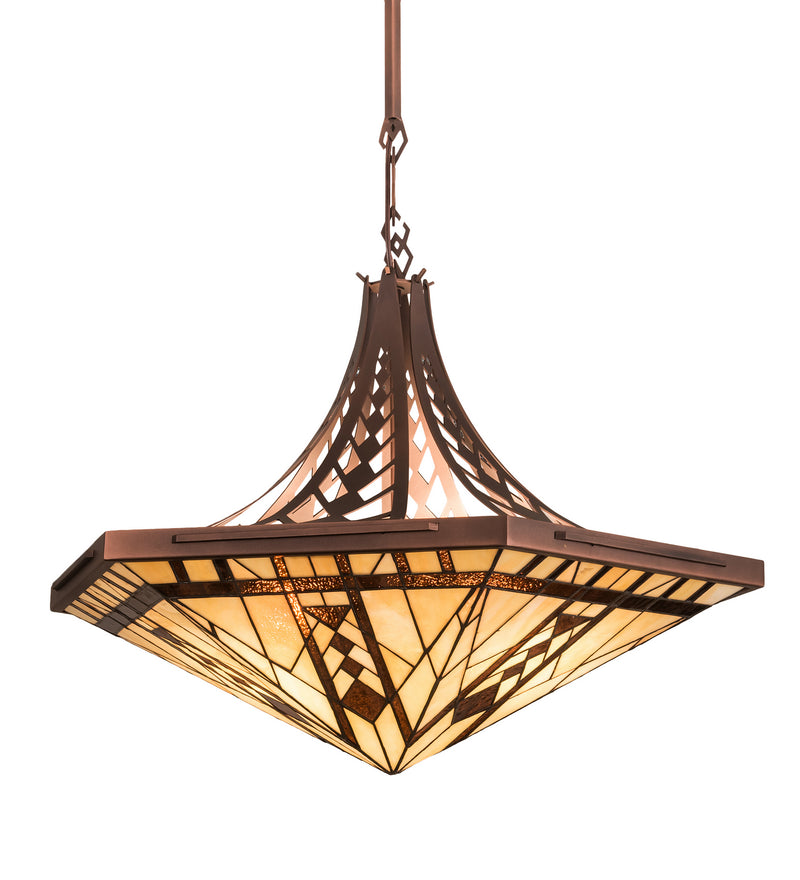 Meyda Tiffany 197279 Three Light Inverted Pendant, Custom