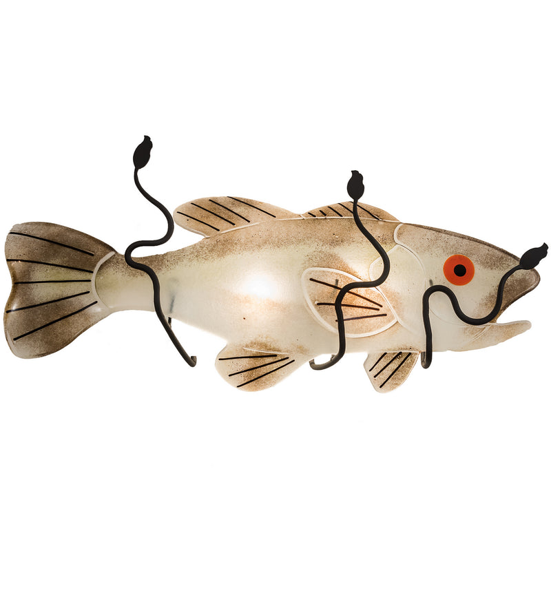 Meyda Tiffany 197319 Two Light Wall Sconce, Wrought Iron