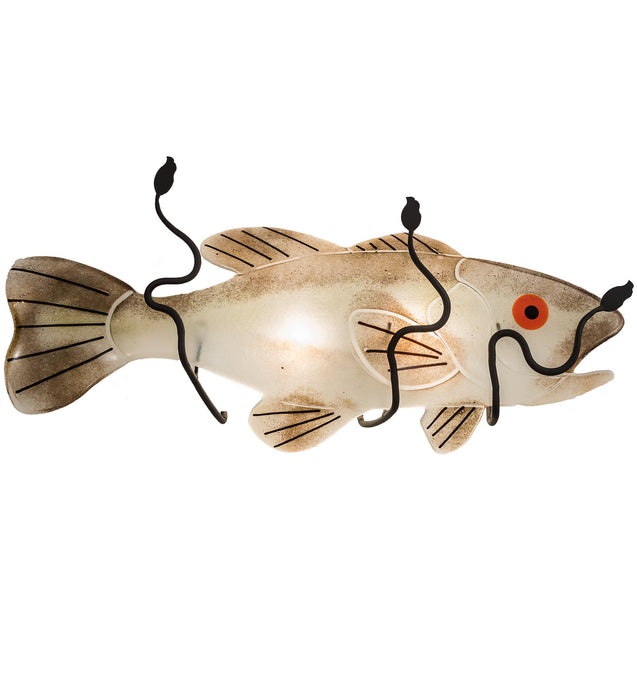 Meyda Tiffany 197319 Two Light Wall Sconce, Wrought Iron