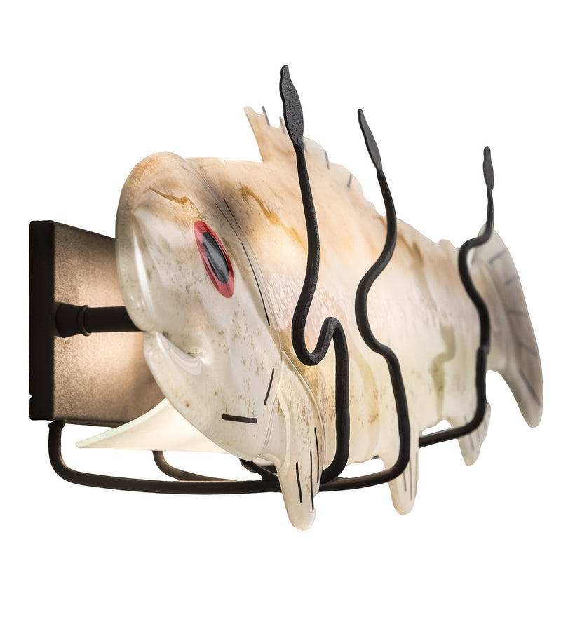 Meyda Tiffany 197320 Two Light Wall Sconce, Wrought Iron