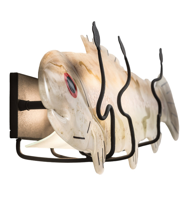 Meyda Tiffany 197320 Two Light Wall Sconce, Wrought Iron