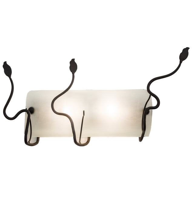 Meyda Tiffany 197320 Two Light Wall Sconce, Wrought Iron