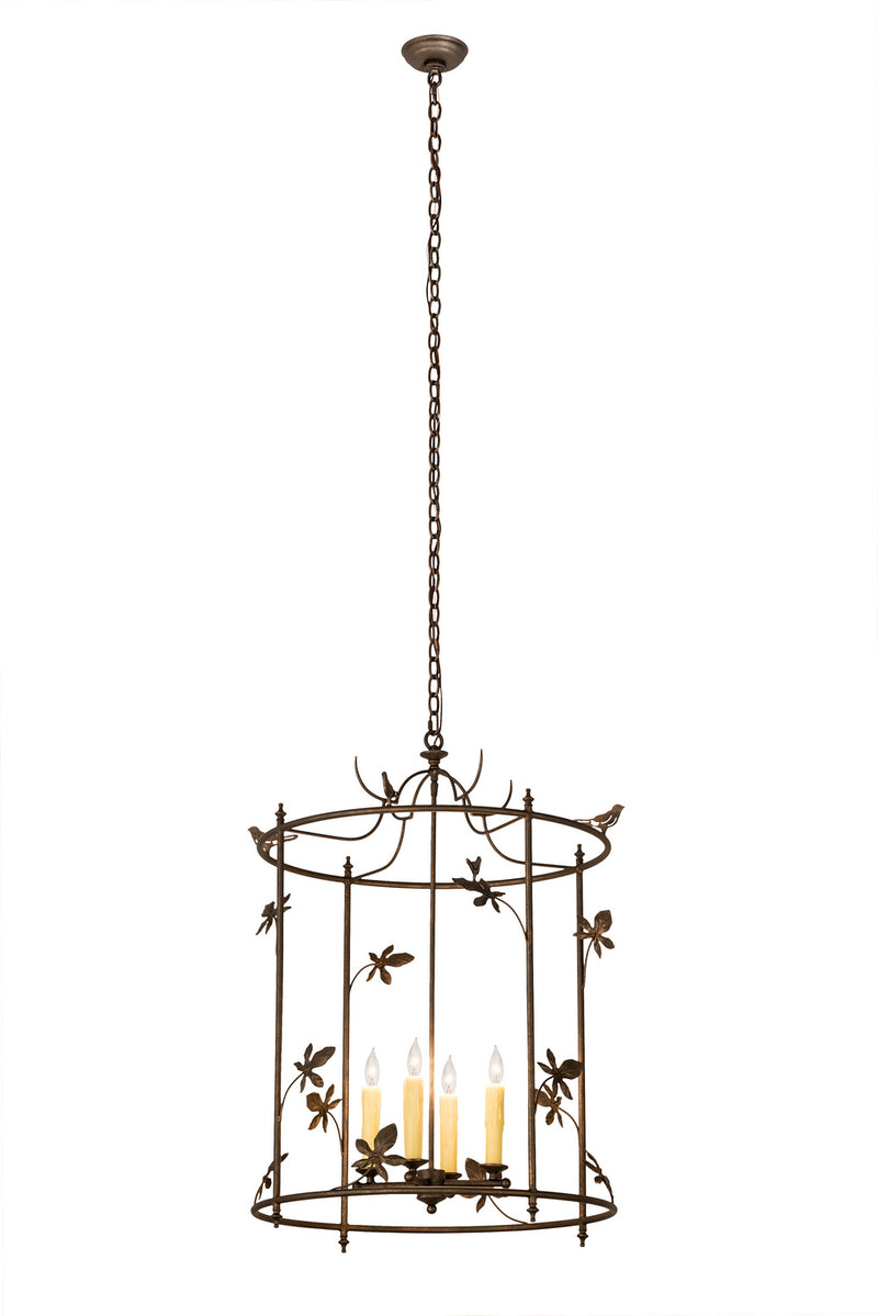 Meyda Tiffany 197693 Four Light Pendant, Gilded Tobacco