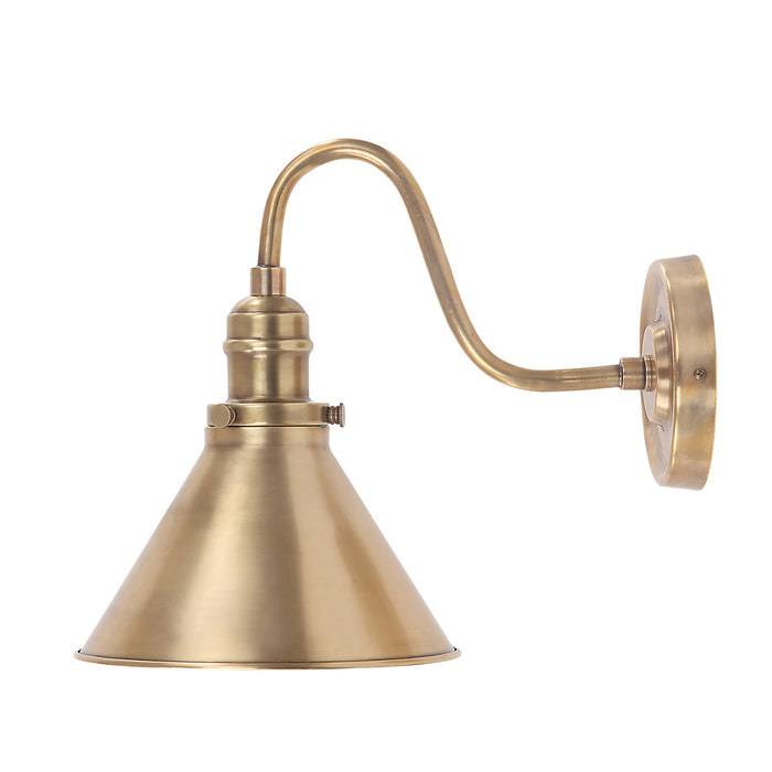 Lucas + McKearn EL/PV1 AB One Light Wall Sconce, Aged Brass