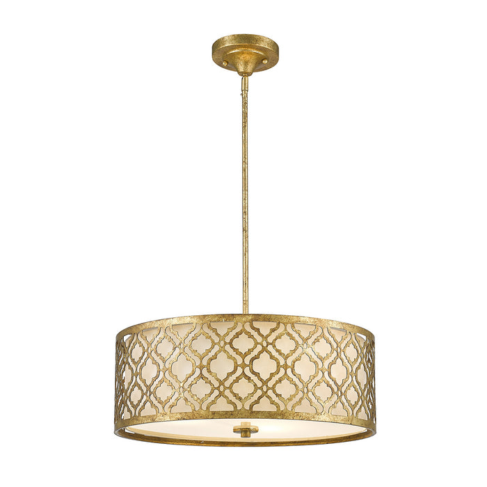 Lucas + McKearn GN/ARABELLA/P/L Three Light Pendant/Semi Flush, Distressed Gold