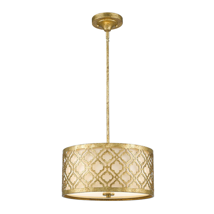 Lucas + McKearn GN/ARABELLA/P/M Two Light Island Pendant, Distressed Gold