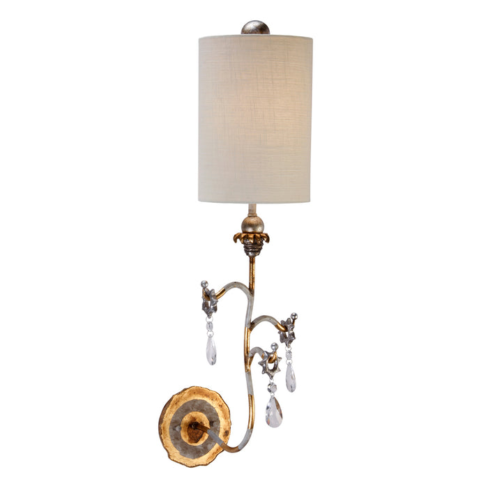 Lucas + McKearn SC1038-G One Light Wall Sconce, Cream Patina W/Gold
