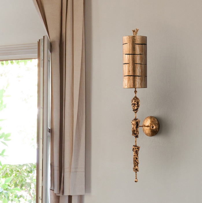 Lucas + McKearn SC1053 One Light Wall Sconce, Gold Leaf