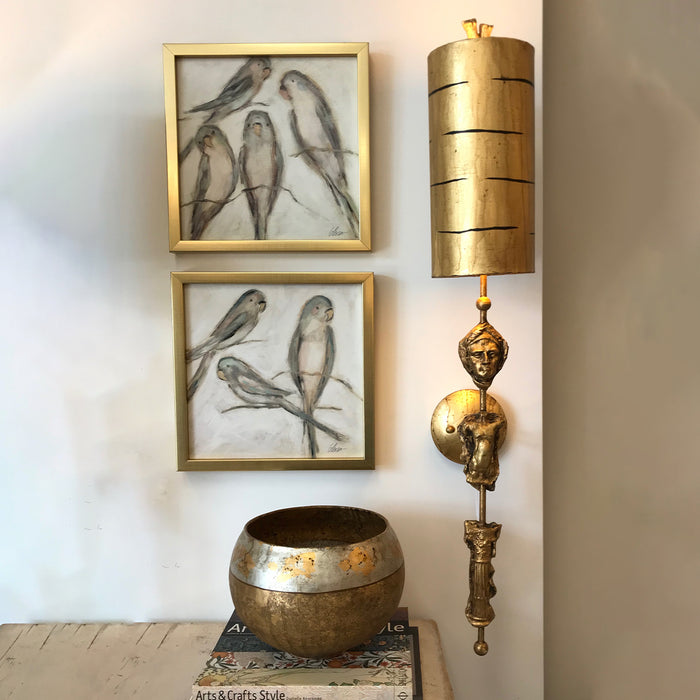 Lucas + McKearn SC1053 One Light Wall Sconce, Gold Leaf