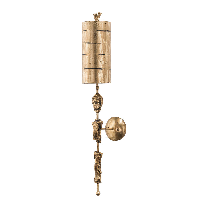 Lucas + McKearn SC1053 One Light Wall Sconce, Gold Leaf