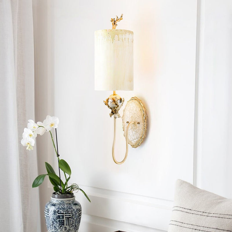 Lucas + McKearn SC1238 One Light Wall Sconce, Putty Patina/Silver Leaf
